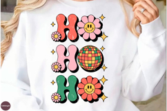 Retro Ho Ho Ho Christmas Sublimation Png Product Image 3