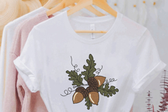 Acorn with leaves, Oak Nut, Fall Machine Embroidery Design Product Image 3