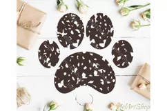 Distressed Paw svg, Dog Paw Svg, Dog Mom svg Product Image 1