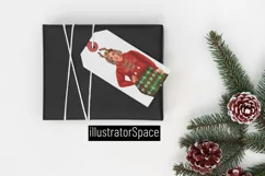 Christmas girl clipart, Plus size girl clipart, Xmas Product Image 2