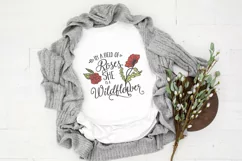 In a Field of Roses She is a Wildflower SVG| Flowers SVG Product Image 2