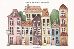 Watercolor ClipArt "Summer Town" Product Image 4