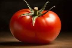 Fresh red tomato on wooden surface Product Image 1