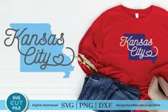 Kansas City svg with Missouri state shape - an SVG for Cricu Product Image 1