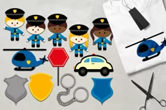 Police officer - policeman, police woman, badges graphics Product Image 1