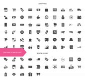 85 Black Friday Glyph Icons Product Image 2