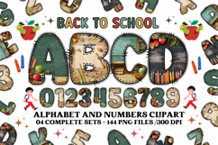 Back to School Alphabet png, letters doodle, school clipart Product Image 1