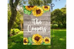 Sunflower Garden Flag Sublimation, Yard Decor PNG Template Product Image 1