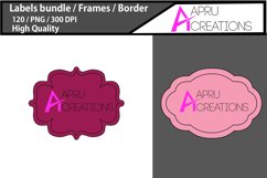 Label frames clipart / label high quality 120 / frames / borders / printable high quality designs / hand drawn frames / commercial use Product Image 2