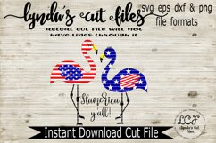 Flamerica Y&#039;all//Flamingo//Summer//SVG//DXF//EPS Product Image 2