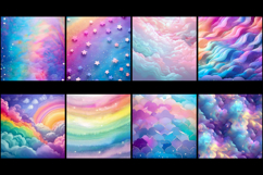 Pastel Rainbow Unicorn Backgrounds Magical Rainbow Galaxy Product Image 2