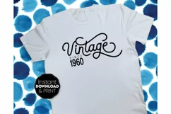 Vintage Birthday Shirt SVG Happy birthday Gift SVG Funny Tee Product Image 3
