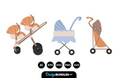Baby Stroller Illustrations Product Image 1