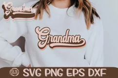 Grandma - Retro - Vintage - SVG PNG EPS DXF Product Image 1