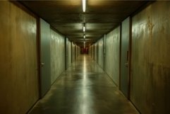 Long dark corridor leading to unknown destination Product Image 1