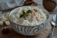 Creamy rice pudding in decorative bowl Product Image 1