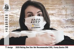 2020 SVG| Not Recommended| Funny quotes SVG| One Star Rating Product Image 2