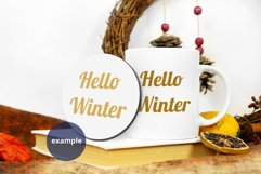 Mug & Round Coaster mockup, Winter Coaster & Mug Mockup PSD Product Image 3