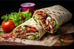 Flavorful Tasty shawarma. Generate Ai Product Image 1