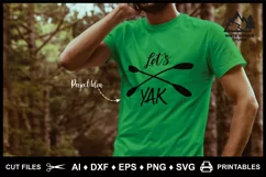 Kayak Logo SVG, Funny Kayak Saying, Kayak Paddles, Let's Yak Product Image 13