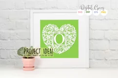 Letter O paper cut design. SVG / DXF / EPS / PNG files Product Image 2