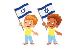 Israel flag in hand set Product Image 1