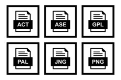 Set Of File Formats Icons Product Image 1
