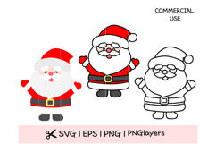 Santa SVG for Cricut Christmas Santa Claus SVG layered Product Image 1