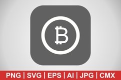 Vector Bitcoin Icon Product Image 1