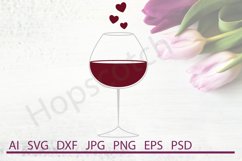 Wine SVG, DXF File, Cuttable File Product Image 1