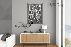 Home sweet home paper cut design SVG / DXF / EPS / PNG files Product Image 4