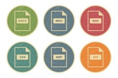 Set Of File Formats Icons Product Image 1