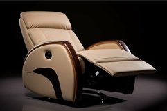 Luxurious modern recliner chair on dark background Product Image 1