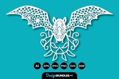 Floral Bat Papercut Product Image 1