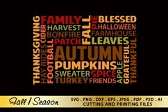 Fall Word Art SVG PNG EPS DXF Fall SVG Farmhouse Sign SVG Product Image 3