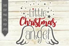 Little Christmas Angel Svg. Christmas Angel Wings Svg. Product Image 2