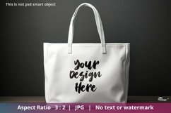 White Blank Canvas Tote Bag Dark Background Mockup Image 5 Product Image 1