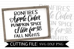 Bonfires Apple Cider Pumpkin Spice - Hand lettered SVG Product Image 1