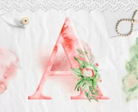 Alphabet Watercolor Clipart - Free Design of The Week Product Image 4