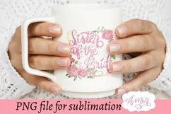 Sister of the bride sublimation design, wedding sublimation Product Image 2