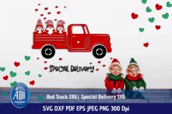 Red Truck Valentine SVG| Valentine Gnomes| Special Delivery Product Image 2