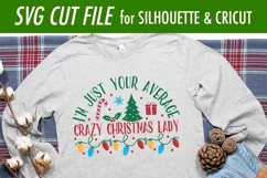 Crazy Christmas Lady SVG | Christmas SVG | T shirt SVG Product Image 2