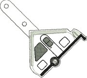 ITH A Frame Key Fob - Embroidery Design Product Image 2