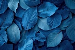Full frame of leaves with a deep blue color tone, creating a Product Image 1