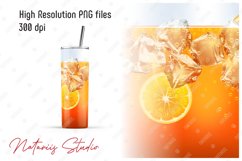Realistic Iced Orange Drink Pattern for 20oz SKINNY TUMBLER. Product Image 2