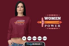 Woman Power Hand Drawn Lettering for T-Shirt Design Product Image 1