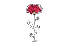 Minimalist Botanical Line Art Flower Set 6 Elements Product Image 15