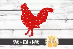 Distressed Rooster - Farm Animal SVG PNG DXF Cut Files Product Image 2