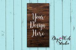 Wood Sign Mockup - Wood Sign on Cottage Blue Shiplap Product Image 3