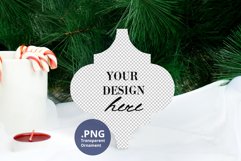 Christmas Arabesque tile mockup, Ceramic Ornament mockup Product Image 5